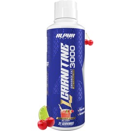 Alpha Supps Alpha Supps - L-Carnitine 3000 mg Liquid | Stimulant-Free Amino Acid | 31 Servings (Cherry Lime Slush)