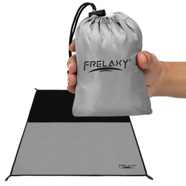 Frelaxy Pocket Picnic Blanket, Waterproof Beach Blanket, Compact Camping Blanket, Lightweight Outdoor Blanket for Beach Festival Camp Picnic Hiking Travel (Grey, 57'' x 71'')