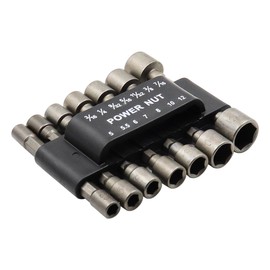 Hsthe Sea 14PCS Chrome-Vanadium Steel Quick Change Metric Socket Wrench Screw 1/4 Inch Hex Shank Pneumatic Screw Sleeve Household Power Maintenance Tool