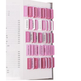 Pink Bible Tabs for Women & Men, Laminated Bible Tabs for Study Bible, Boho Theme Bible Tabs for Easy Navigation, Simplify Your Bible Reading Experience with Easy-to-Use Indexing Tabs