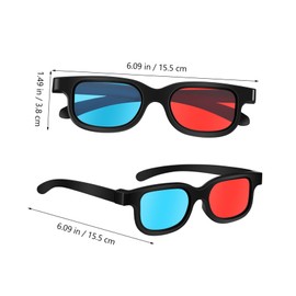 3D Movie Gaming Glasses 10Pcs Red-Blue 3D Glasses 3D Viewing Glasses Movie Game Glasses Plastic Frame Black Resin Lens Compatible with Ordinary Computer Monitors TVs Projectors