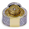 JINAO Gold Ring 18k Gold Plated Cluster Hip Hop Iced