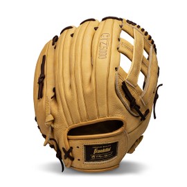 Franklin Sports CTZ5000 Baseball Fielding Glove - Adult and Youth Baseball Glove - Men's + Women's Cowhide Leather Mitt - 12.5" H-Web for All Positions - Camel