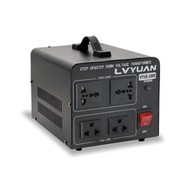 LVYUAN Voltage Converter Transformer 1000 Watt Step Up/Down Convert from 110V-120V to 220V-240Vt and from 220V-240V to 110V-120V with 2 US outlets, 2 Universal outlets, Resettable Circuit Breaker