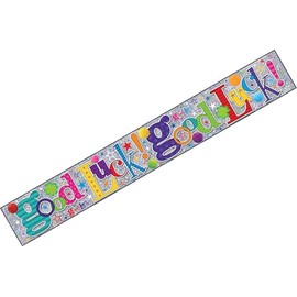 Good Luck Holographic Recyclable Party Banner Garland Decoration