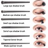 6PCS Eye Makeup Brush Set with Storage Bag, Angled &