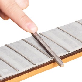 Meideal 2-in-1 Diamond Guitar Fret End Dressing File & Fret Crowning File, Pro Luthier Guitar Setup Repair Tool for Sharp Fret Ends, Fret Sprout, Deburring, Rounding, and Shaping