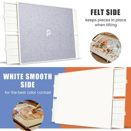 „ÄêMother's Day Gift„ÄëPITAPITA 1500pc Rotating Puzzle  Board with Drawers and Cover, 1000 2000pc Portable Dual-sided Lazy-Susan Spinning Tilting Puzzle Table 35‚Äùx27‚Äú Gift:_1000pc(suitable for standard-sized 1000pc puzzle)