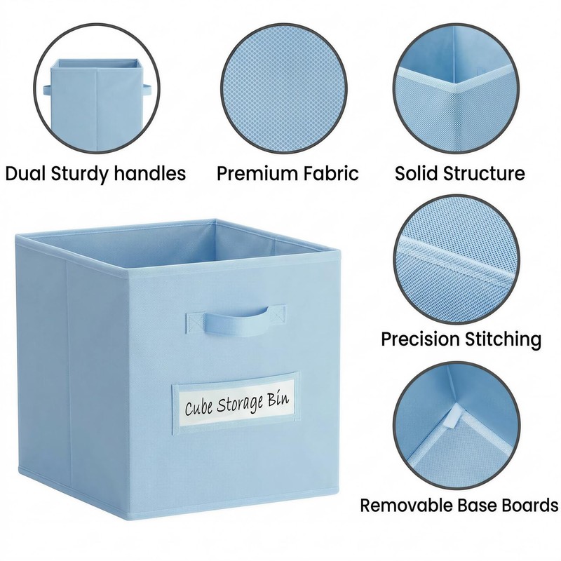 Anyoneer Storage Bins, (Set of 6) 11 Inch Cube Storage