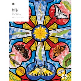 Pomegranate 1000-Piece David Cohen Jigsaw Puzzle for Adults (Art Piece Butterfly Rose Window)