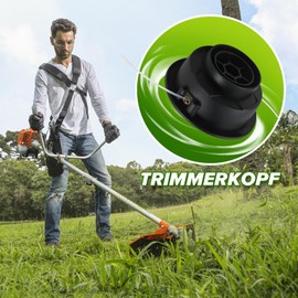 MaxAwe Mowing head for Stihl Autocut C6-2, trimmer head for FS38 FS40 FS45 FS46 FS50 FSE60 FSE71 FSE81, trimmer head set for Autocut C6-2, replacement with 2 threads for mowing and plastering work