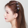 iTGOOS 5 Pcs Three Flower Side Hair Clips Sparkling Crystal