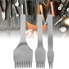 3pcs Steel Leather Chisel Hole Punching 2+5+10 Prong DIY Hand
