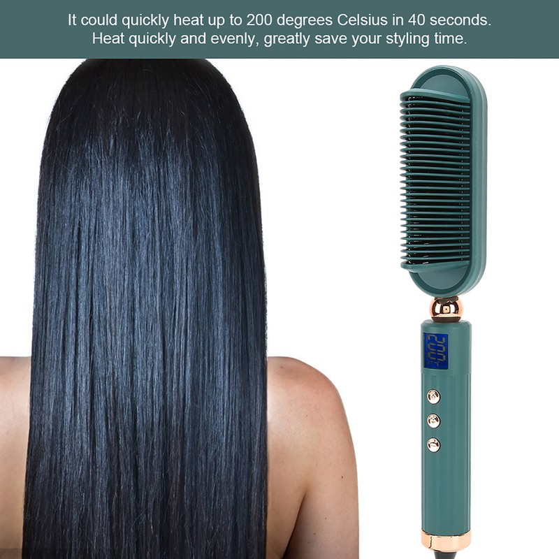 Professional Electric Hair Comb Brush Ionic Hair Straightener Hairstyling Tool