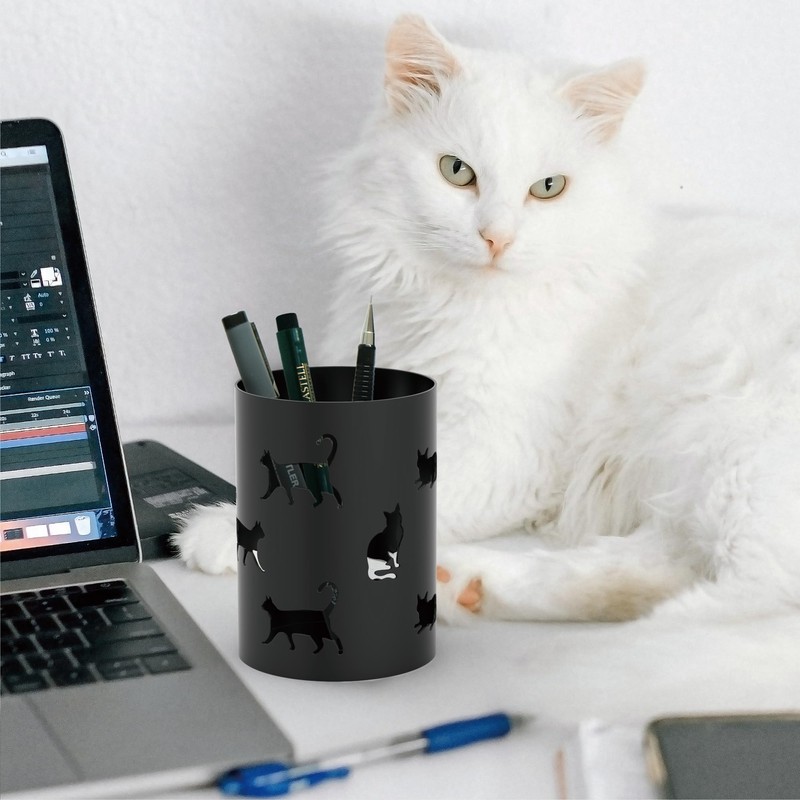 Mango Steam Metal Pen Holder, Makeup Brush Cup Organizer for
