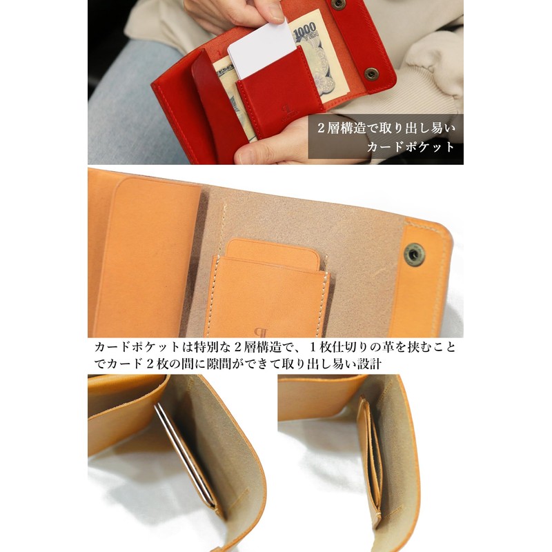 Profline Mini Wallet, Leather, EMWallet, Compact, Small, Tochigi Leather, Genuine