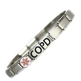 JSC Jewellery COPD Medical ID Alert Bracelet - One size fits all.- Totally Adjustable
