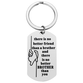 iJuqi Brother Gifts from Sister Brother - Best Brother Keychain from Sister Birthday Christmas Gifts for Brother