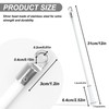 12.2" White Fiberglass Blind Rod with Metal Hooks, Window Roller
