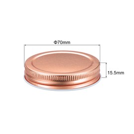 uxcell 24pcs Regular Mouth Mason Jar Lids, 70mm Mason Canning Jar Lids with Airtight Seal and Leakproof, Mason Storage Covers Caps for Mason Jar, Rose Gold