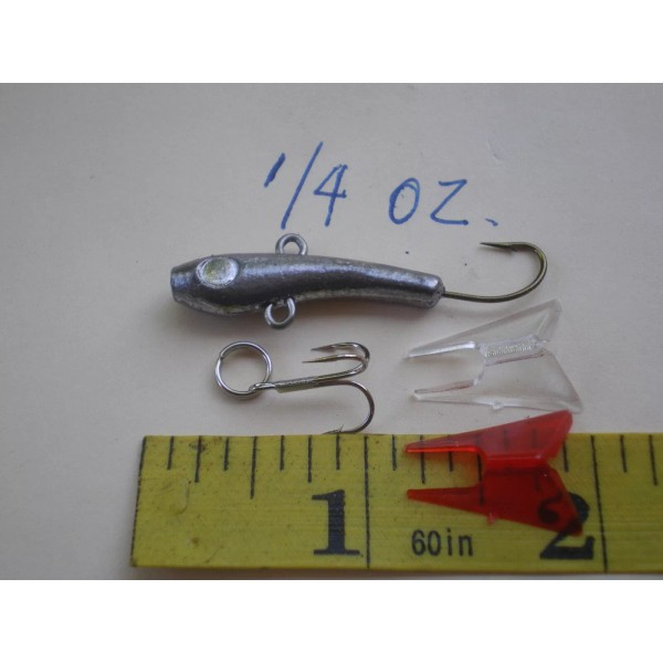 HOME MADE 10 PCS MINNOW JIGGING/ICE FISHING LURE BAIT 1/4