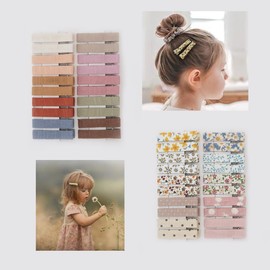 20 Pcs adorable Hair clips for Girls Handmade Flower Plated Barrettes, Full-covered Alligator Hair Accessories for Toddlers Teens