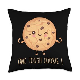 One Tough Cookie Funny Chocolate Chip Cookies Throw Pillow