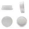 50mm Plastic End Caps, White Tube Inserts, Pack of 4