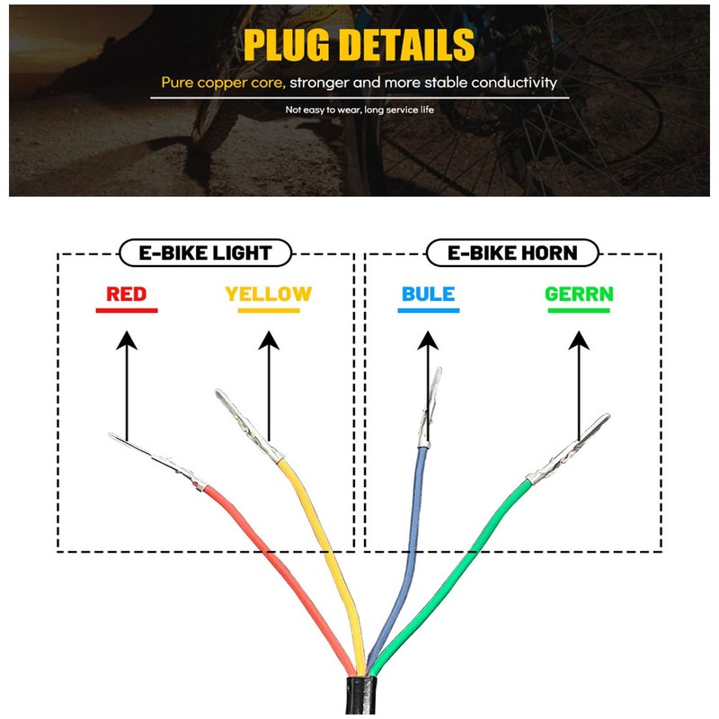 12-72V Universal Ebike Light and Horn Switch 2 in 1