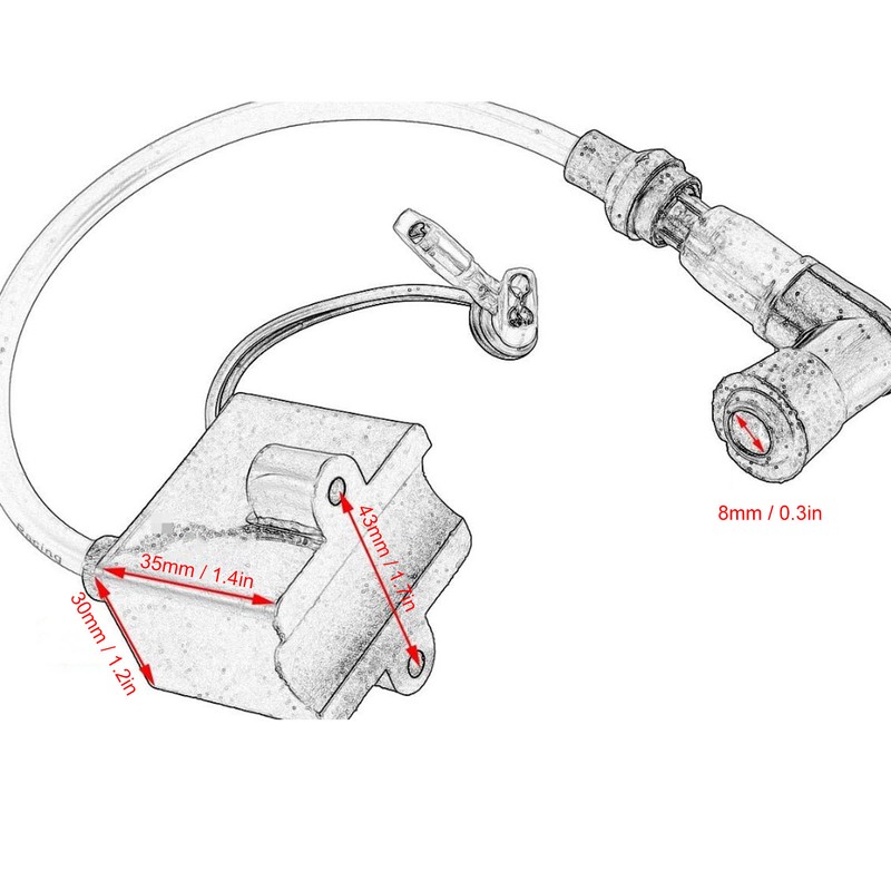 CDI Ignition Coil High Performance Ignition Module for 49cc 50cc