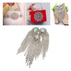 Rhinestone Tassel Shoulder Epaulet - Crystal Fringe Epaulette Appliques Stitch