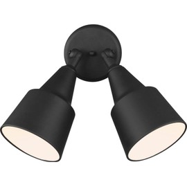 Generation Lighting 8560702-12 Outdoor Flood Light Adjustable Swivel Aluminum Flood Light, 2-Light 240 Total Watts, 13" H x 23" W, Black