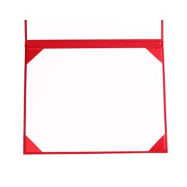 UIALECG - Funda de diploma impresa, 8,5 x 11, cubiertas de piel sintético acolchadas, soporte para documentos de graduación, tamaño carta, color rojo