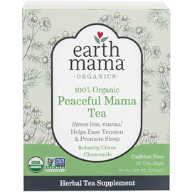 Earth Mama Organic Peaceful Mama Tea Bags for Pregnancy and Beyond, 16-Count (3-Pack)