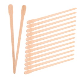 NOLITOY 100Pcs Wooden Waxing Sticks Applicators for Safe Hair Removal Smooth and Burr Spatulas for Nose Hair Waxing Convenient and Lightweight