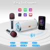 Karaoke Machine for Adult Kids, Portable Bluetooth Speaker with 2