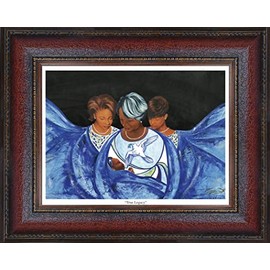 True Legacy: Zeta Phi Beta by Gerald Ivey (8x10 inches, Brown Frame), black,blue,white,grey