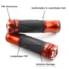 Universal Motorcycle/Scooter Handlebar Grips Rubber Grips 22/24-25 mm (Xtreme) (Orange)