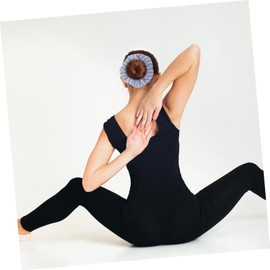 Healvian Retro Color-block Hair Scrunchies Soft Elastic Hair Ties for Women Girls Durable Ponytail Holders Navy Blue Striped Design