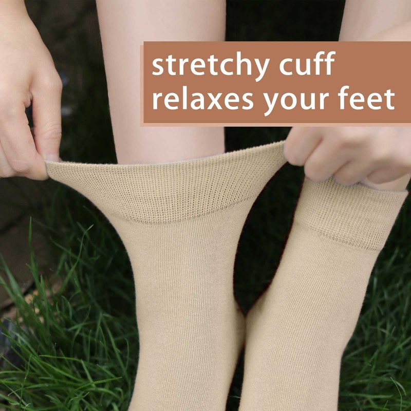 FGZ Womens Thin Cotton Socks, Casual Soft Cotton Socks Women