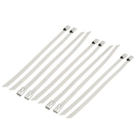 New Lon0167 10 Pcs Featured Self Locking 5.9" reliable efficacy Long 4.6mm Wide Stainless Steel PVC Sprayed Cable Ties(id:bb5 d5 55 6f9)