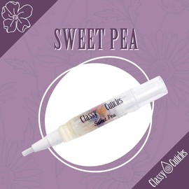 Classy Cuticles | Hand Blended Cuticle Oil | Vegan, Cruelty-Free, & Hydrating | Vitamin E, Jojoba, and Argan Oil | 5 mL Brush Pen | Sweet Pea Scent | Pack of 2