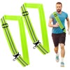 HaoHanEup High Visibility Reflective Sash,2Pcs Reflective Night Running Strips,Adjustable Reflective