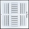 Fits 12x12 Duct Opening 4 Way Fixed Curved Blade Air