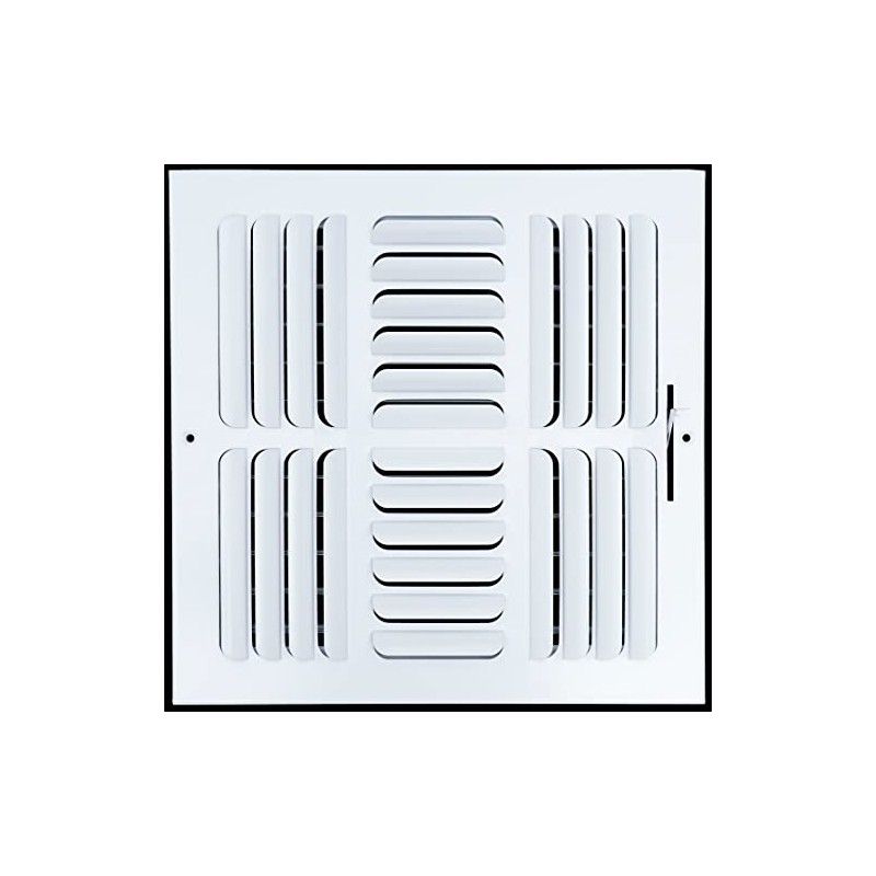 Fits 12x12 Duct Opening 4 Way Fixed Curved Blade Air