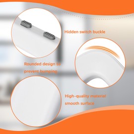 KOVOSCH Self-Adhesive Fridge Lock Latch System, Fridge Lock for Baby Proof, Refrigerator Lock for Kids, Multi-Usage and Easy to Install (White, 2 Pcs)