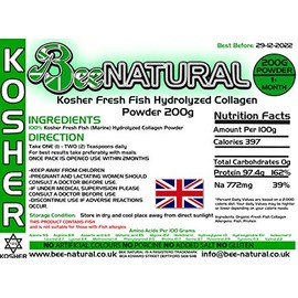 Bee-natural Kosher Hydrolyzed Marine Collagen Powder 200g