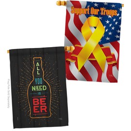 Breeze Decor You Need Beer House Flag Pack Beverages Happy Hour Game Pong Party Ale Lager Craft Support Our Troops Decoration Banner Small Garden Yard Gift Double-Sided, Made in USA