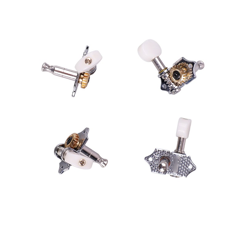 4PCS Ukulele Tuning Peg Chrome Color Metal Ukulele Machine Head