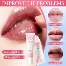 5x Niacinamide Pink and Tender Lip Mask Moisturizing and lip care,improve dryness brightening lip color, reducing lip lines